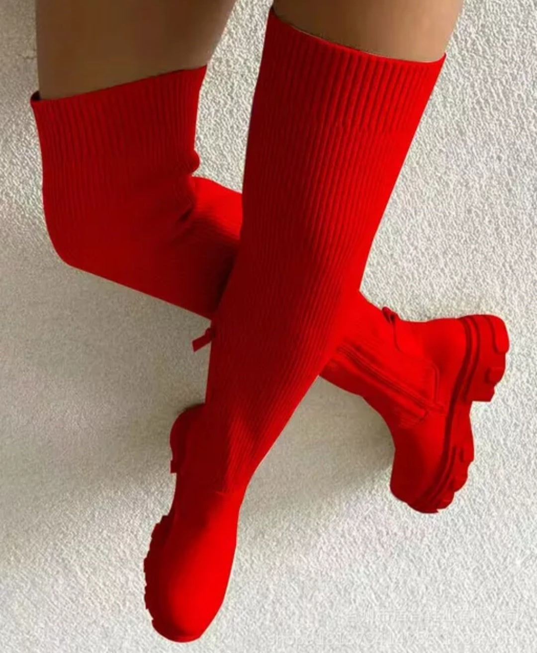 Knitted Over The Knee High Boots (Pre-Order)